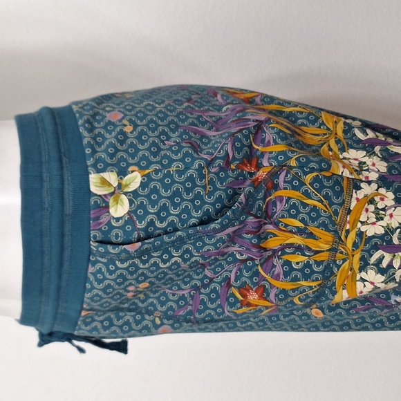 SALE! Johnny Was JW Los Angelos Quiet Luxury French Terry Floral Ankle Pants L - Picture 8 of 16